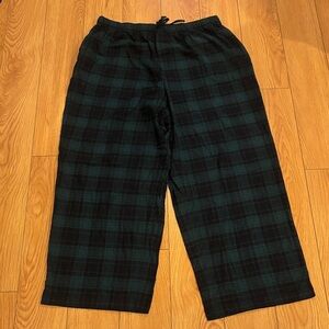 SKIMS Black and Green Plaid Pajama Pants